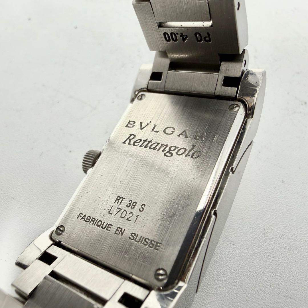 【美品/稼働】ブルガリ レッタンゴロ 腕時計 RT39S ロゴ文字盤 スイス製