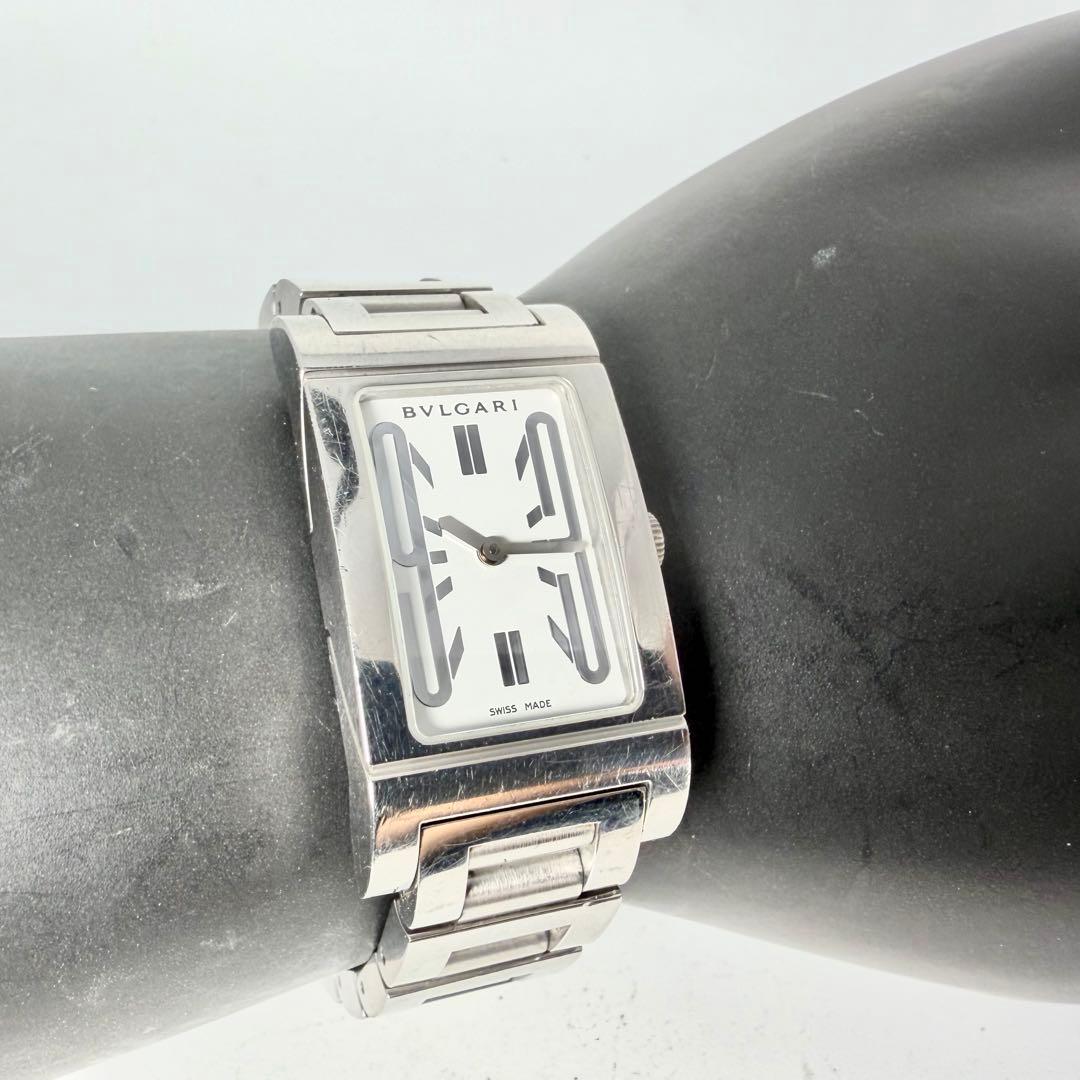 【美品/稼働】ブルガリ レッタンゴロ 腕時計 RT39S ロゴ文字盤 スイス製