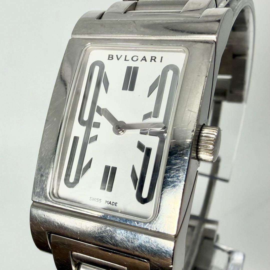 【美品/稼働】ブルガリ レッタンゴロ 腕時計 RT39S ロゴ文字盤 スイス製