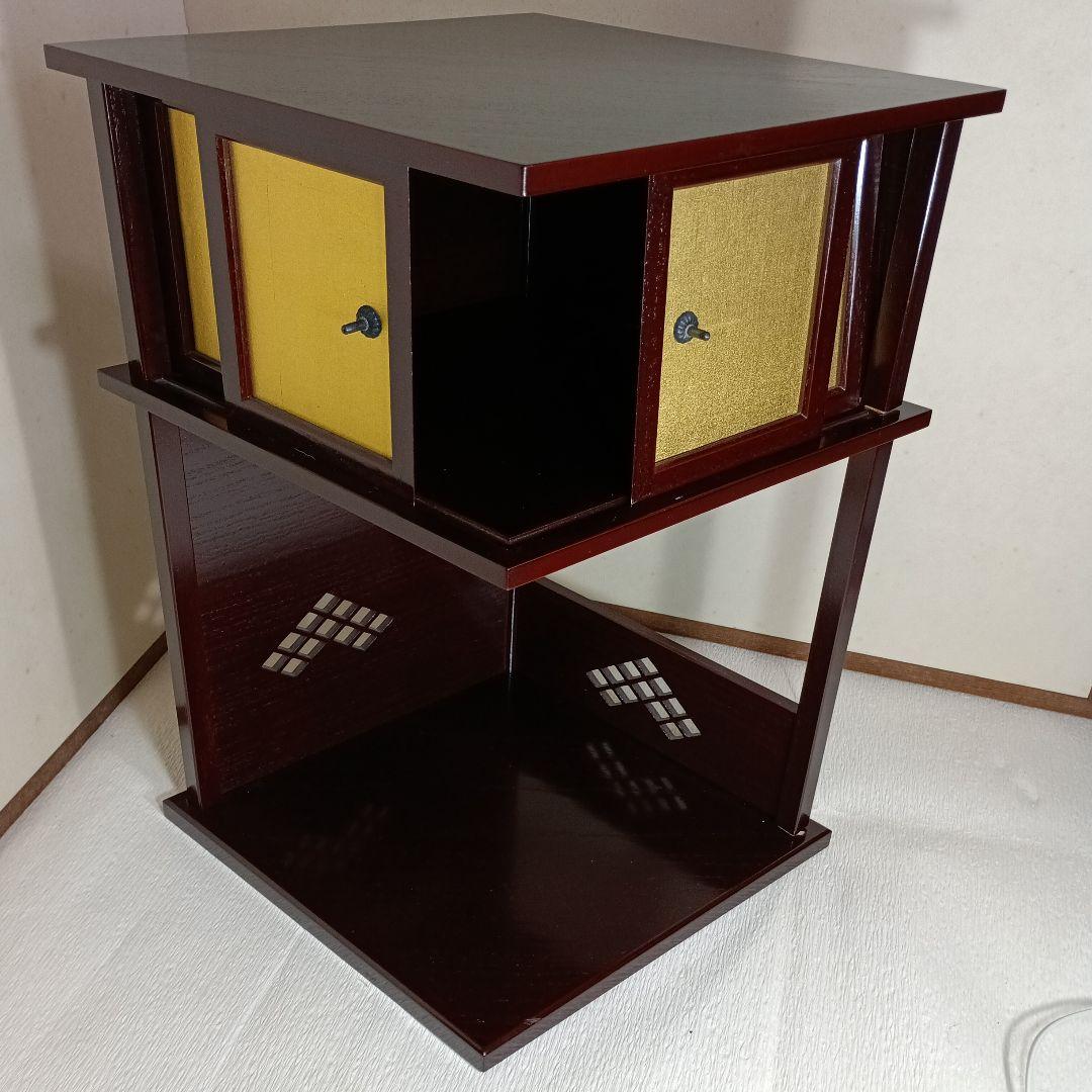 茶道具　徒然棚　裏千家淡々斎好写し　平安光入造　組立式　共箱