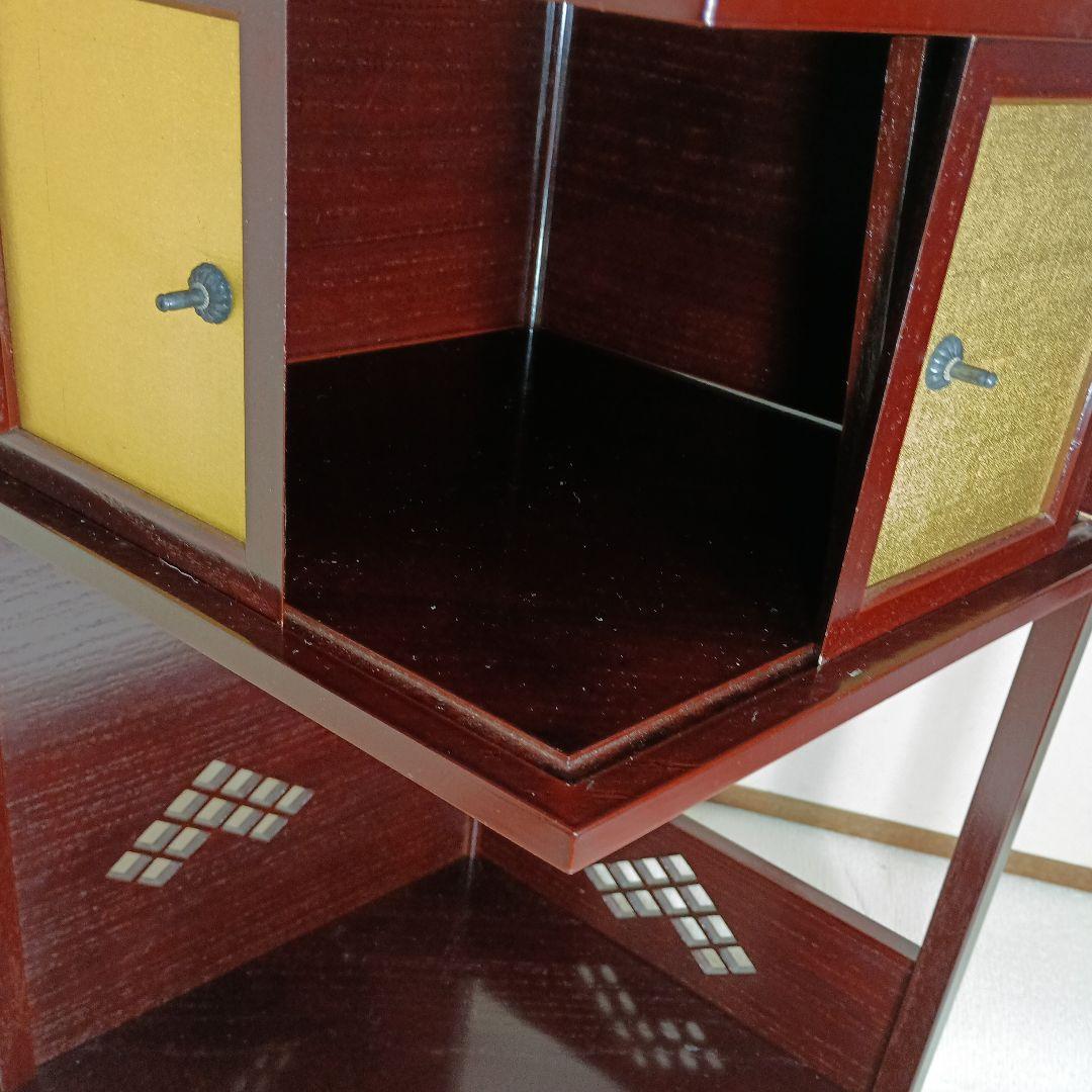 茶道具　徒然棚　裏千家淡々斎好写し　平安光入造　組立式　共箱