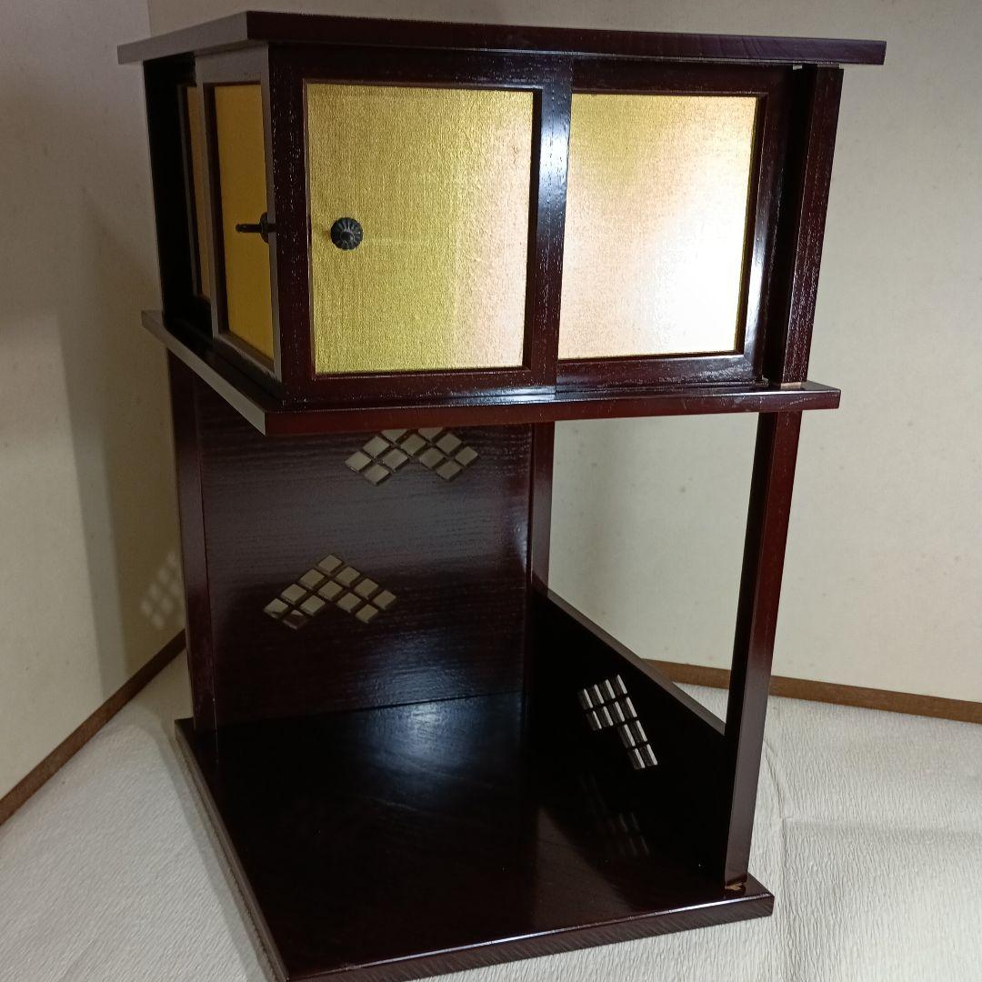 茶道具　徒然棚　裏千家淡々斎好写し　平安光入造　組立式　共箱