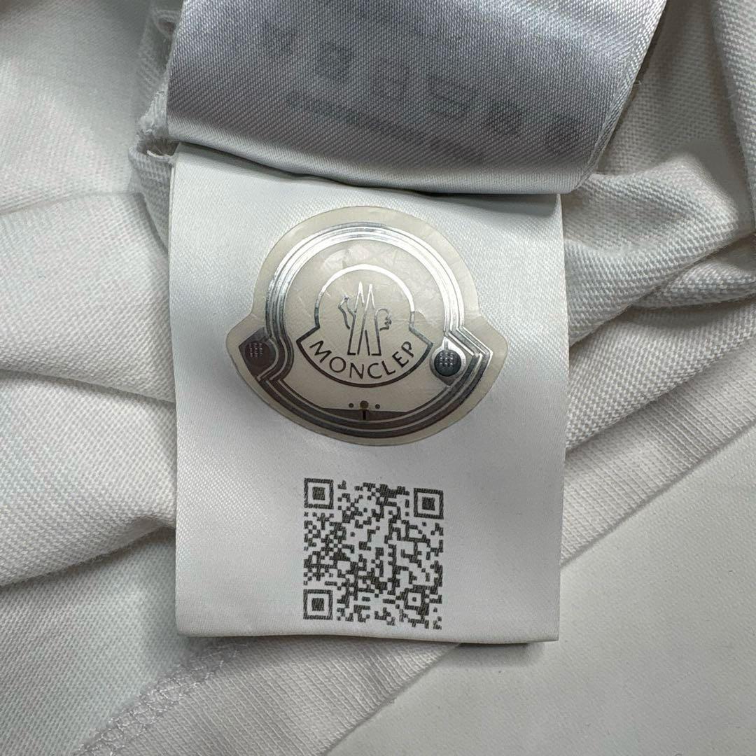 MONCLER モンクレール ロゴ クルーネック ロンT ホワイト XL