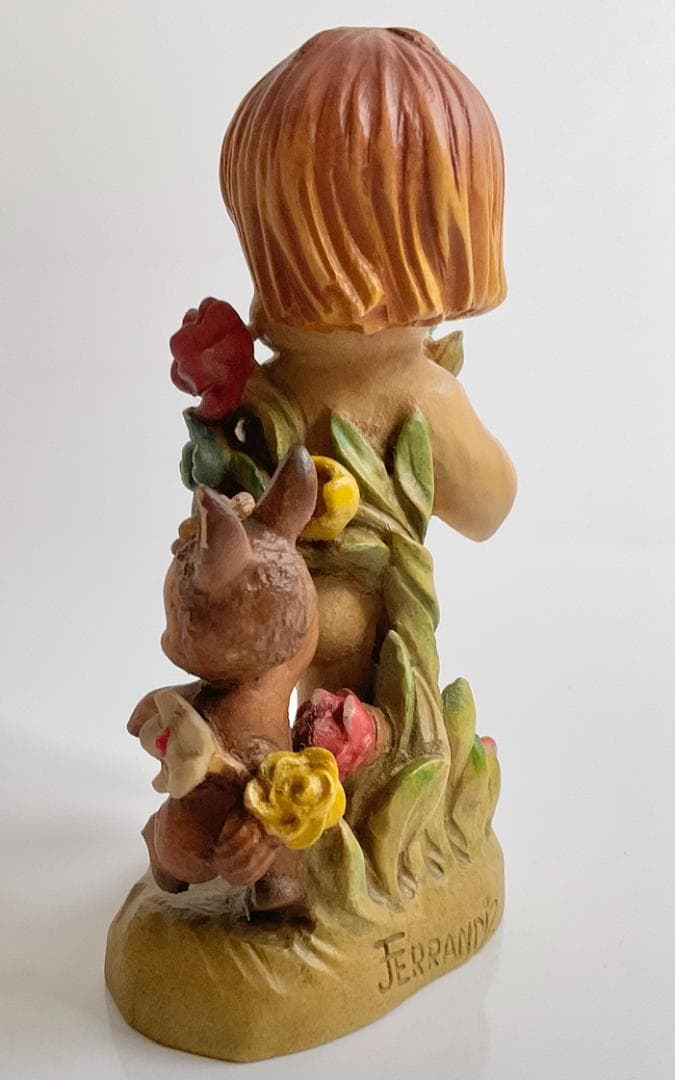 ANRI アンリ Nature Girl 木彫り人形 フェランディス 6インチ