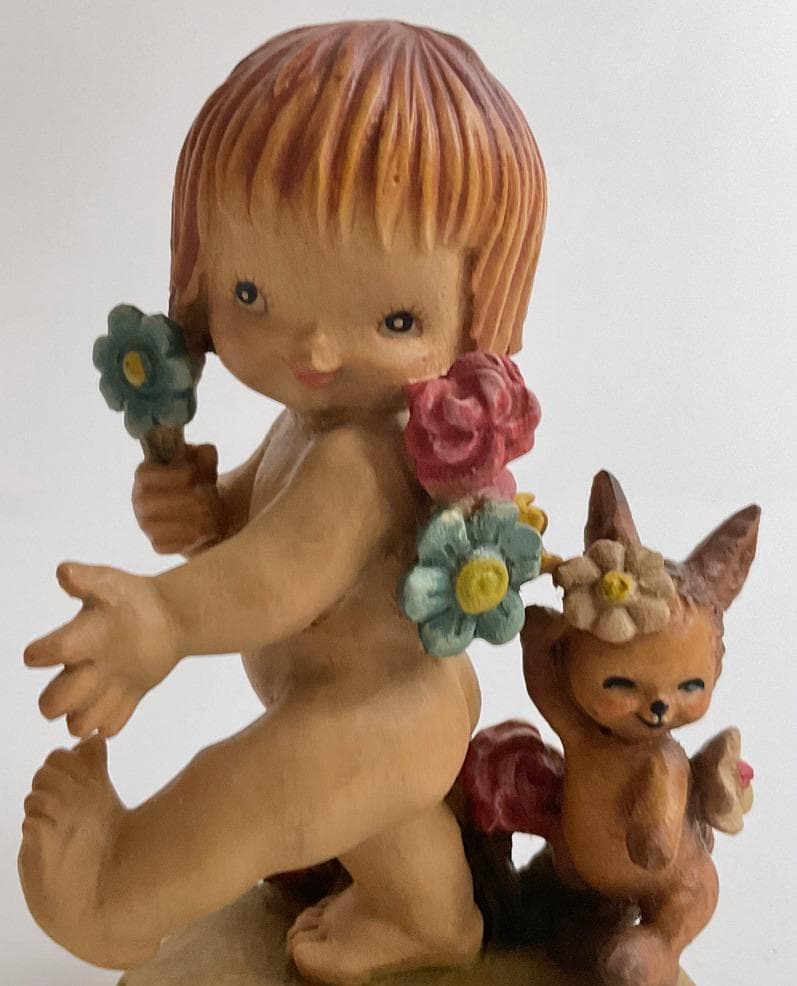 ANRI アンリ Nature Girl 木彫り人形 フェランディス 6インチ