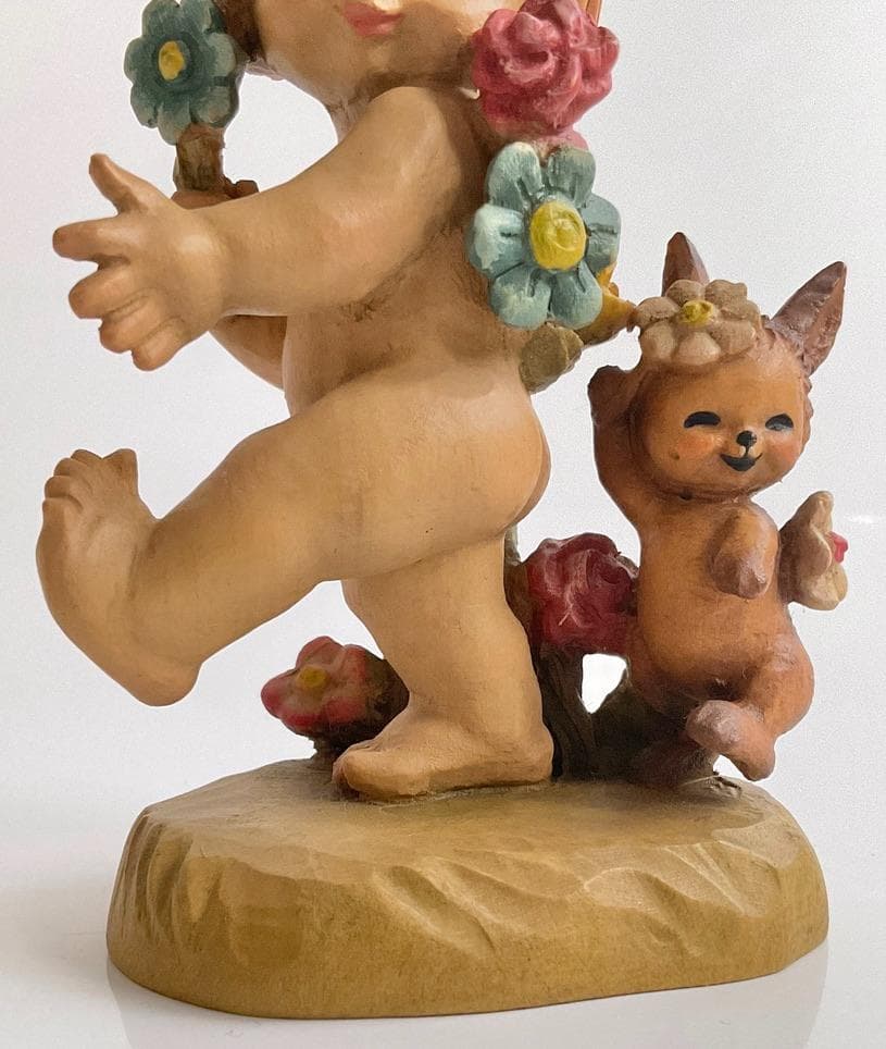 ANRI アンリ Nature Girl 木彫り人形 フェランディス 6インチ