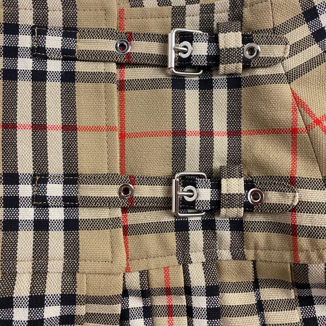 【未使用☆即売】バーバリー ノバチェック スカート プリーツ ベルト 現行 XS