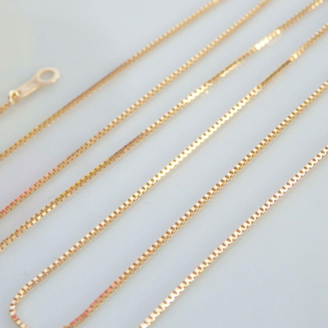 うなぎ　k18ネックレス　ベネチアンチェーン　0.7㎜幅　つけっぱなし