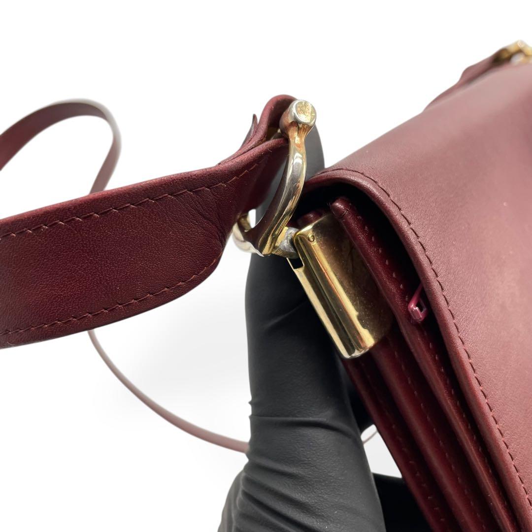 美品　Cartier カルティエ マストライン ショルダーバッグ　ボルドー