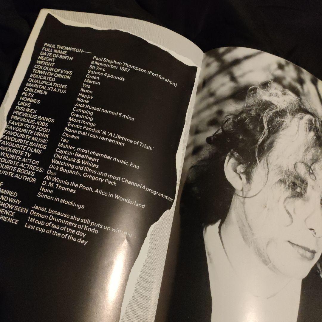 激レア  Cure ロバートスミス　85年　パンフレット　キュア　ゴス goth