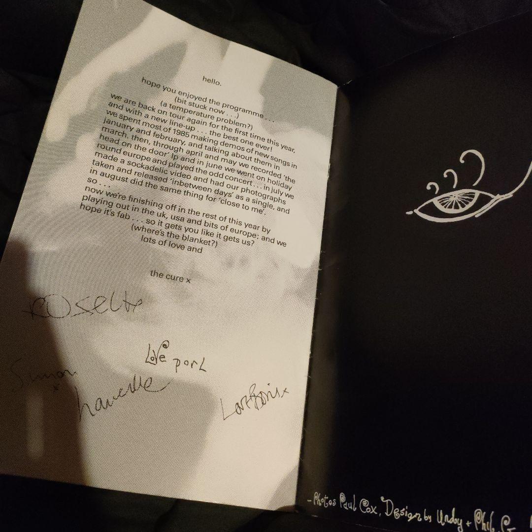 激レア  Cure ロバートスミス　85年　パンフレット　キュア　ゴス goth