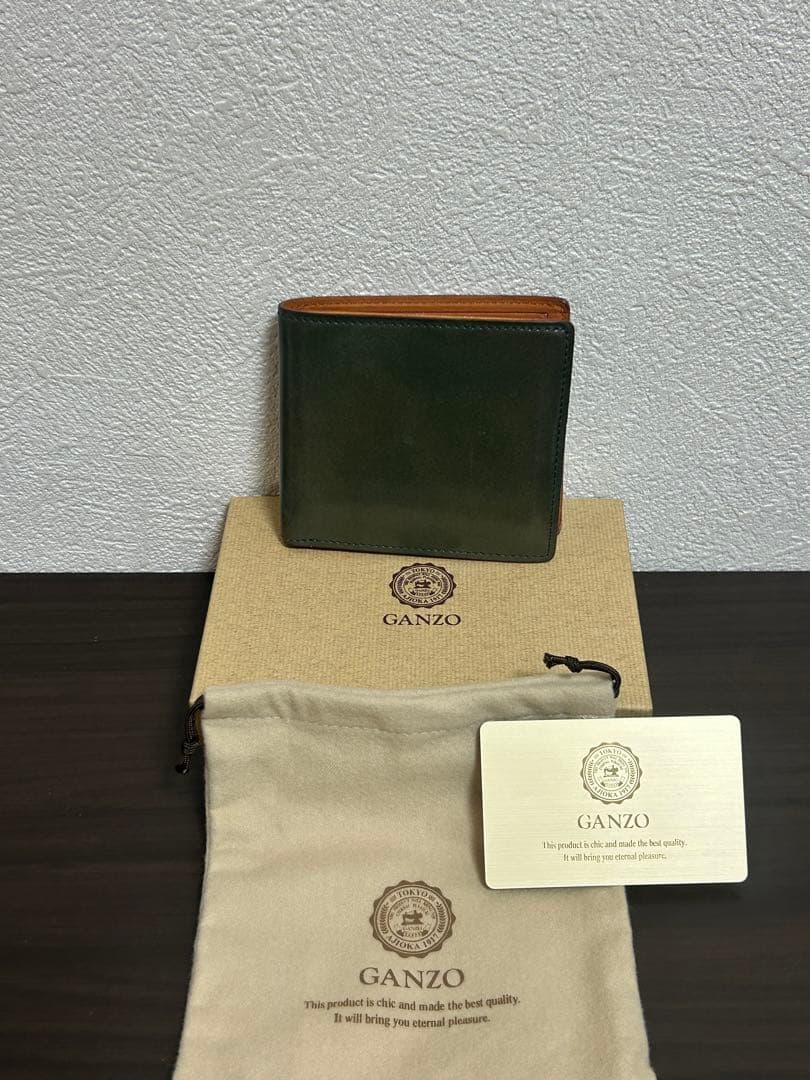 GANZNO ガンゾ コードバン 小銭入れ付き二つ折り財布