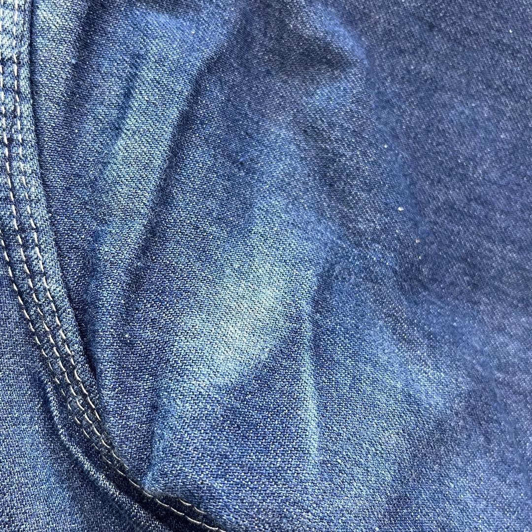 70s BIGMAC デニムカバーオール 裏地ブランケット 襟コーデュロイ M