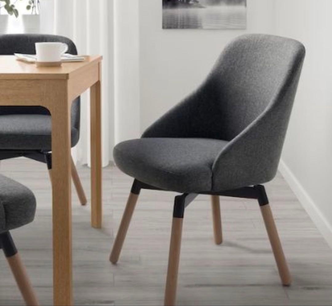 【値下げ交渉可】IKEA ヤンオロフ　グレー　2脚