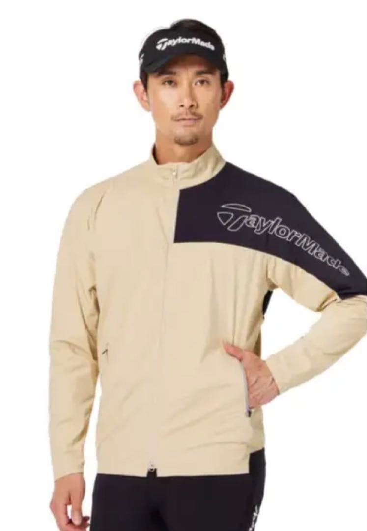 TaylorMade ゴルフジャケット ベージュ/黒
