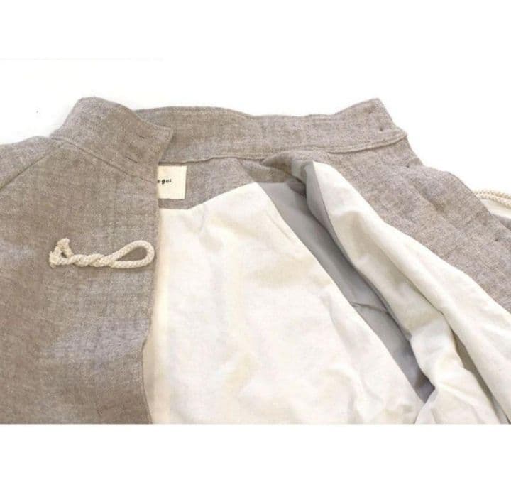 も*も様 【新品】tumuguツムグ シェットランドウールリネンヘリンボンショー