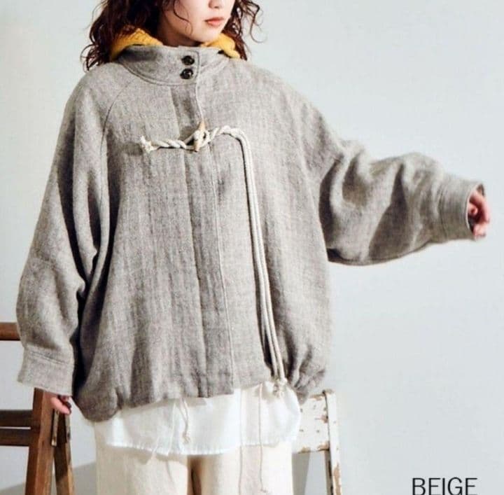 も*も様 【新品】tumuguツムグ シェットランドウールリネンヘリンボンショー