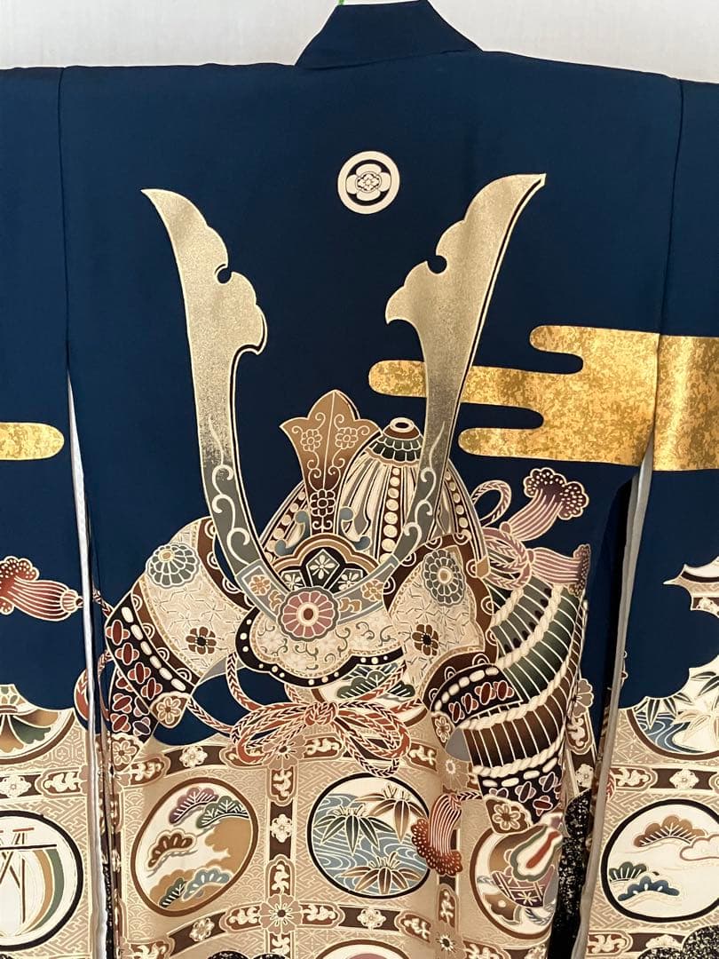 お宮参り、七五三用 男児祝い着、長襦袢付き、袴セットNo510F