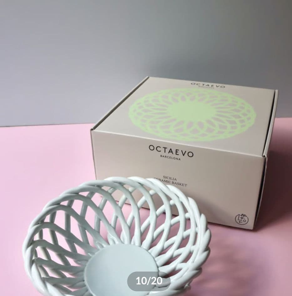 小物入れ OCTAEVO Sicilia Ceramic Basket