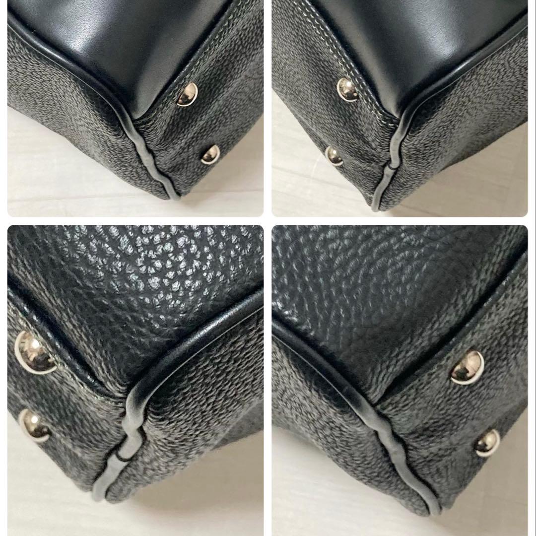 【新品】✨ピエール カルダン✨ボストンバッグ シボ革 ブラック 黒 2way