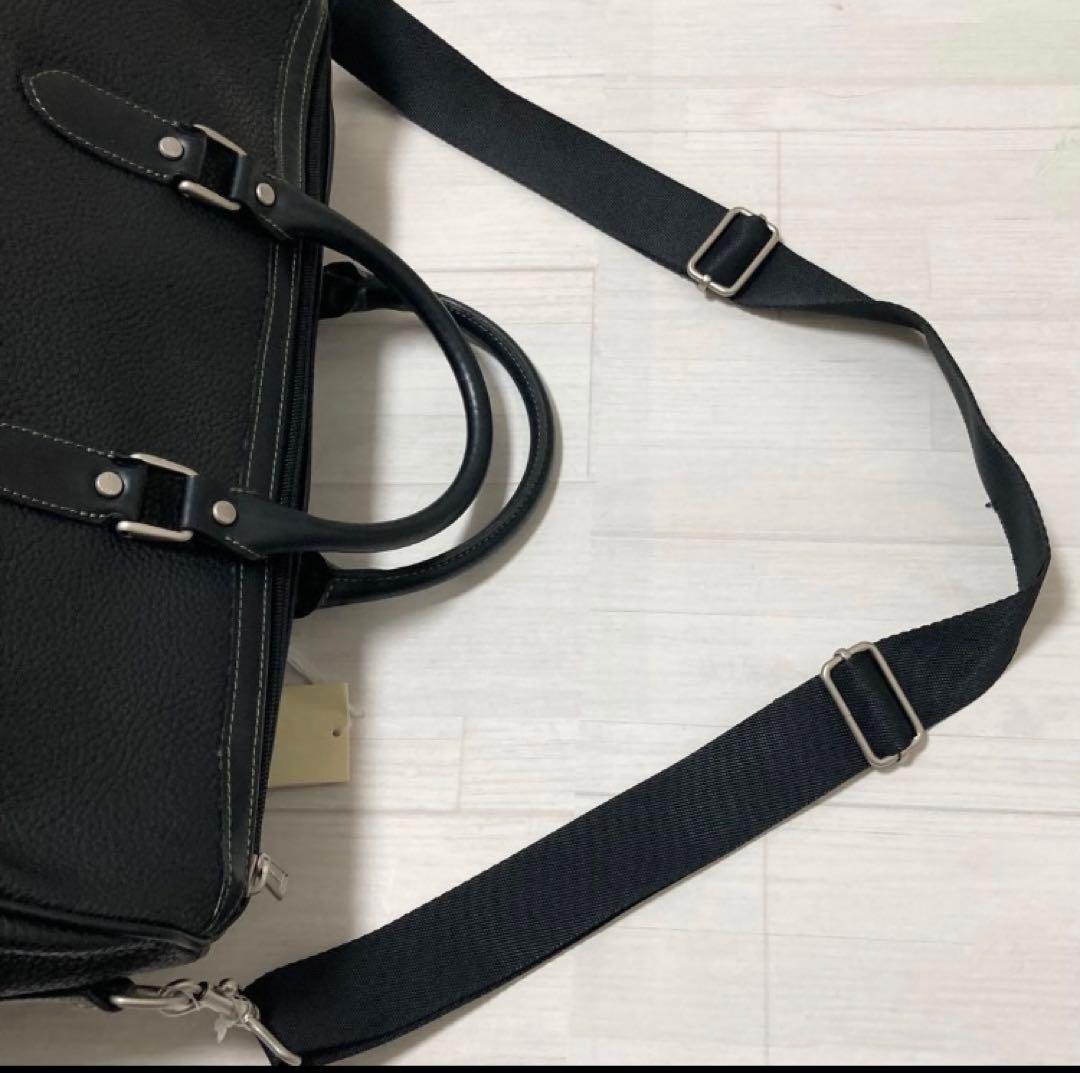 【新品】✨ピエール カルダン✨ボストンバッグ シボ革 ブラック 黒 2way