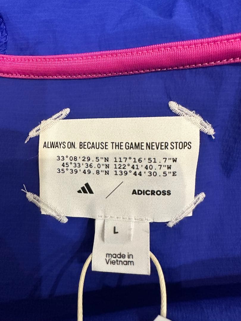 アディダス ADICROSS カラーブロック フルジップフーディージャケット