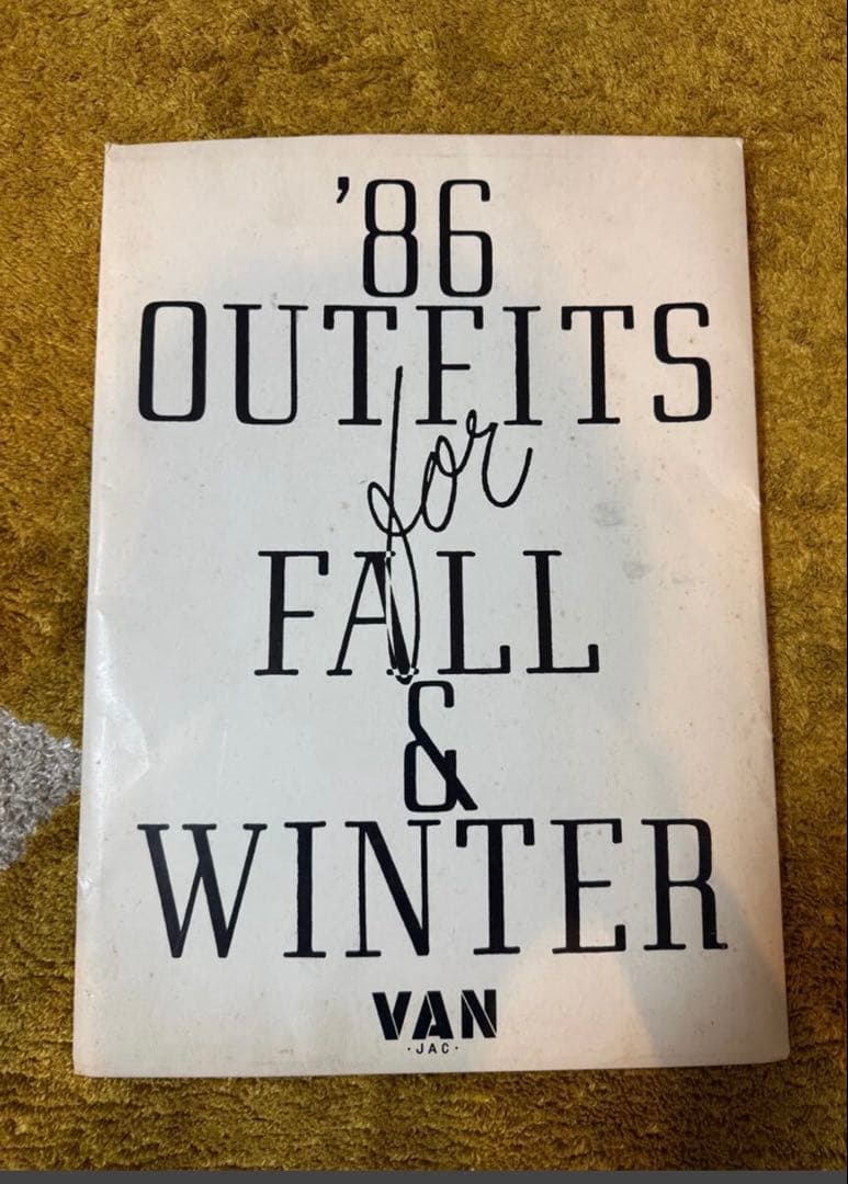 VAN JAC 1986年 F/W OUTFIE 希少品。