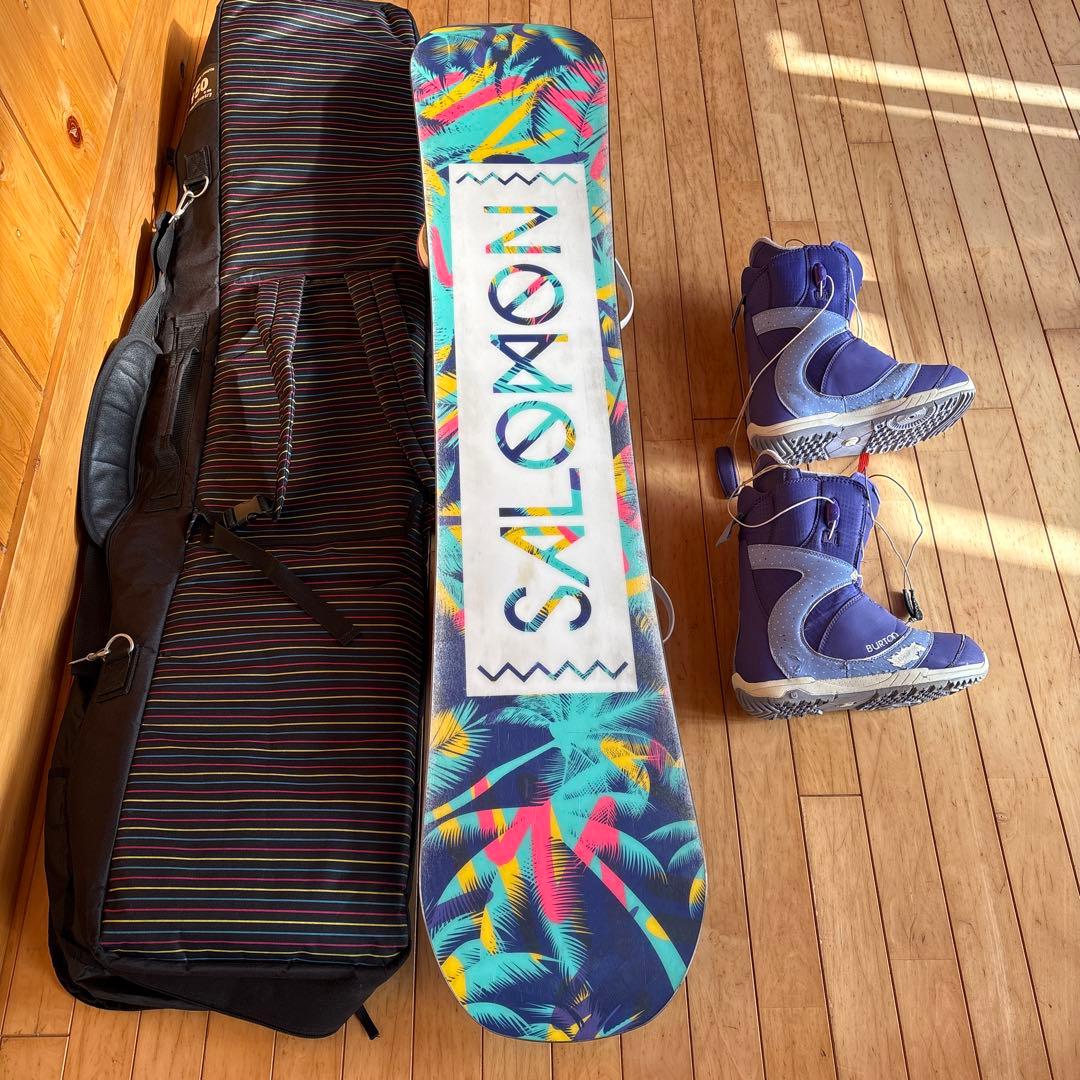 SALOMON スノーボード　BURTONブーツ　バックセット