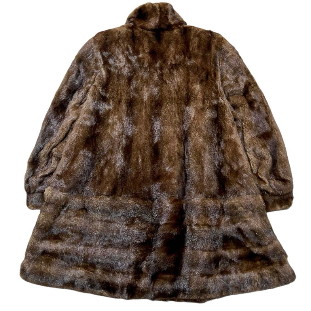 裾周り170cm サガミンクロイヤル 激レア デミバフミンク ファーコート XL