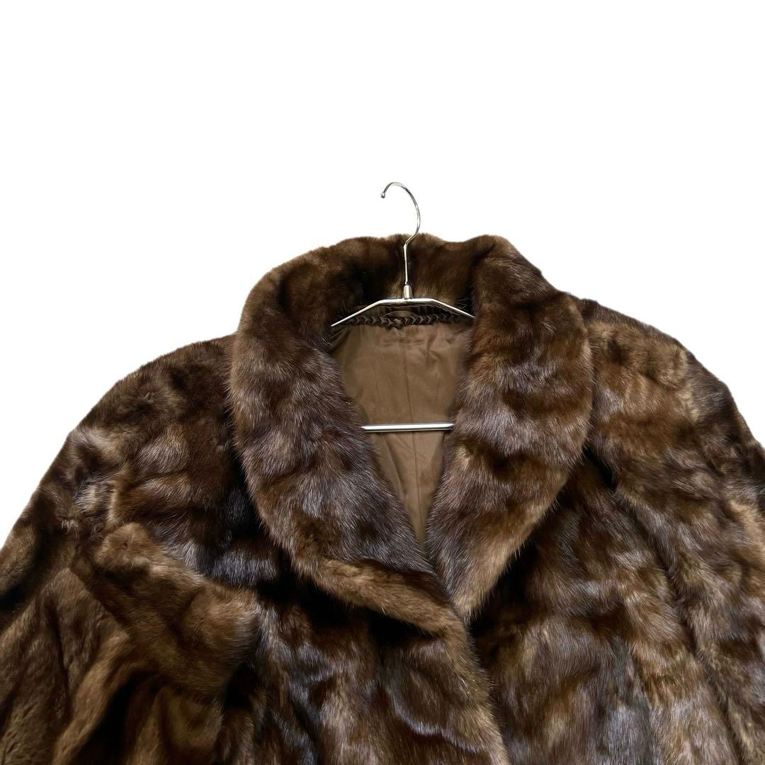 裾周り170cm サガミンクロイヤル 激レア デミバフミンク ファーコート XL