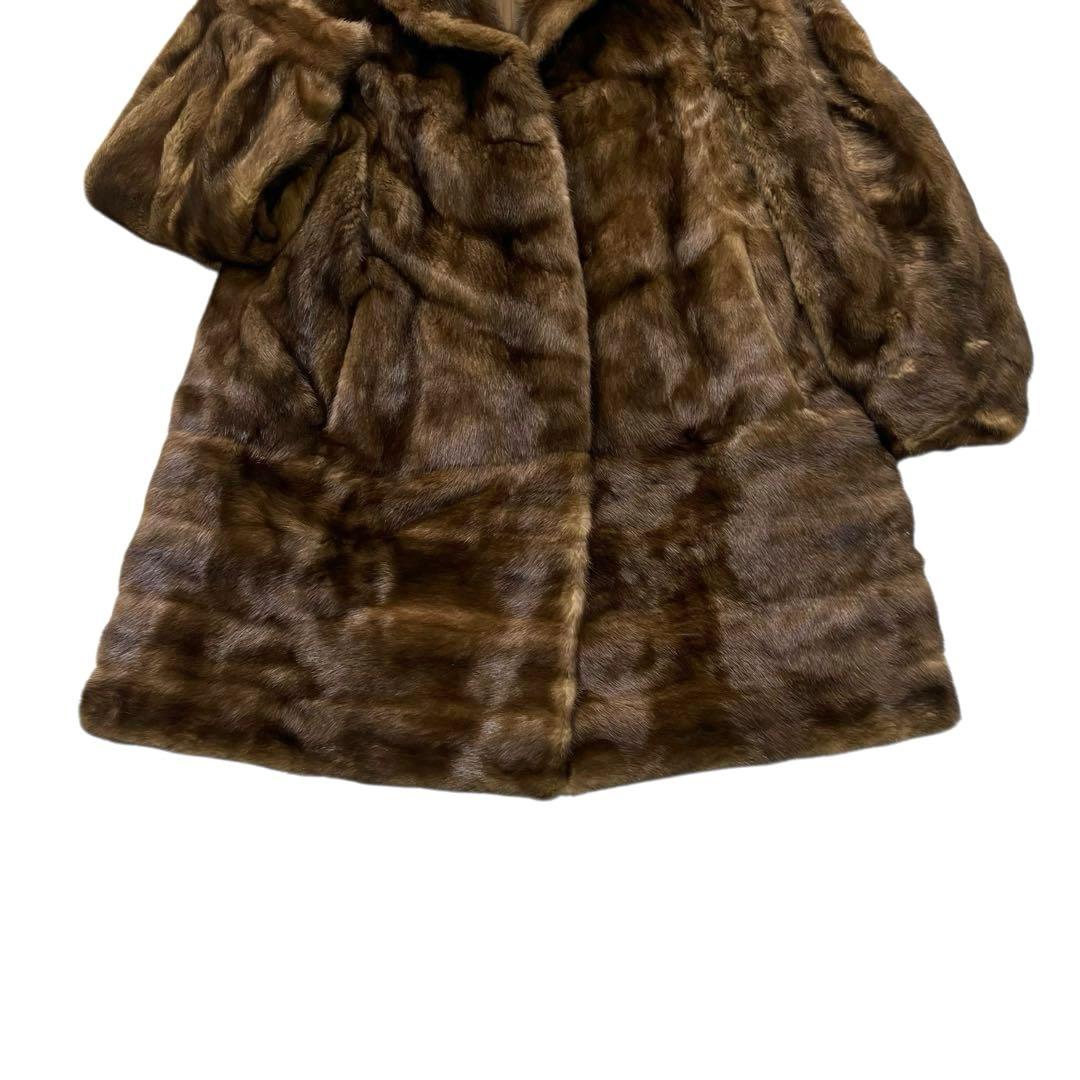 裾周り170cm サガミンクロイヤル 激レア デミバフミンク ファーコート XL