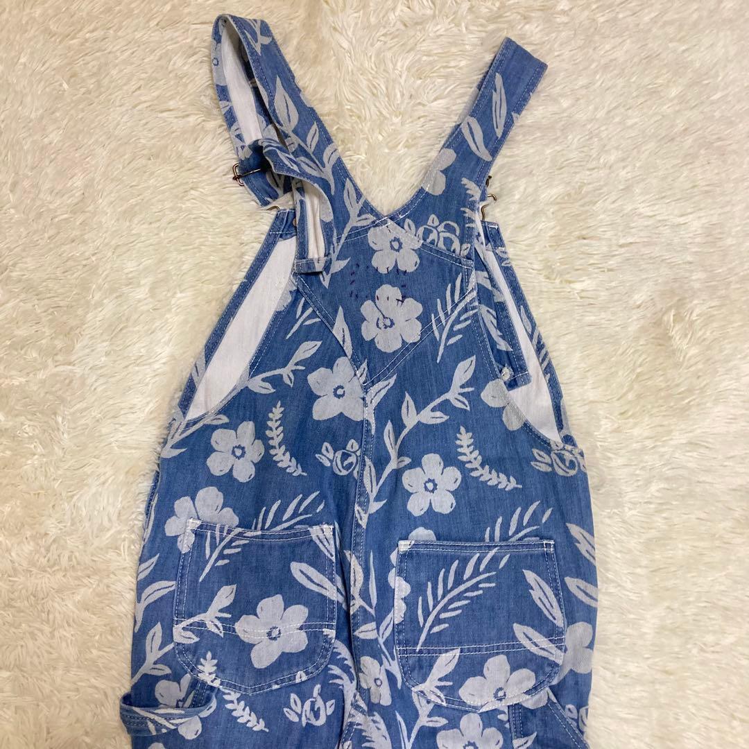 ほぼ未使用　希少　ロンハーマンヴィンテージ　花柄　総柄　ブルー　サロペット