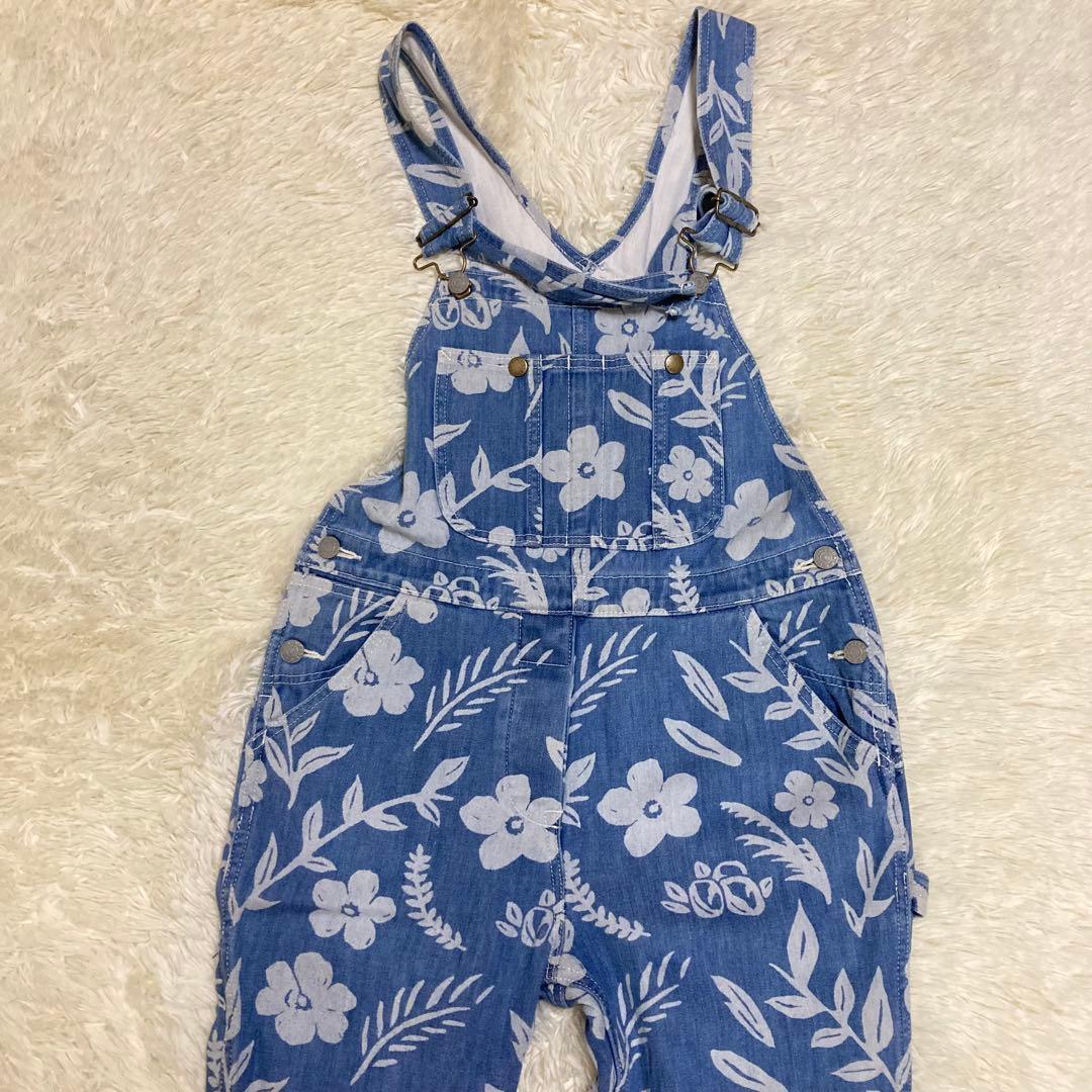 ほぼ未使用　希少　ロンハーマンヴィンテージ　花柄　総柄　ブルー　サロペット