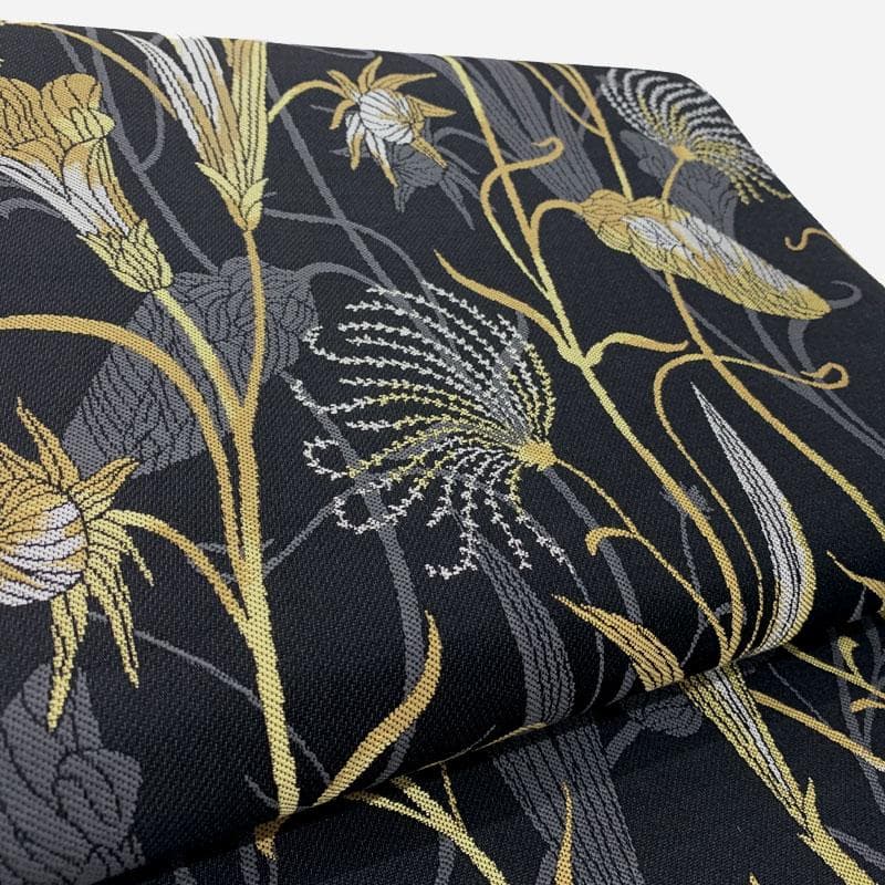 508my75◇モダン アート 植物文 六通 袋帯◇美品