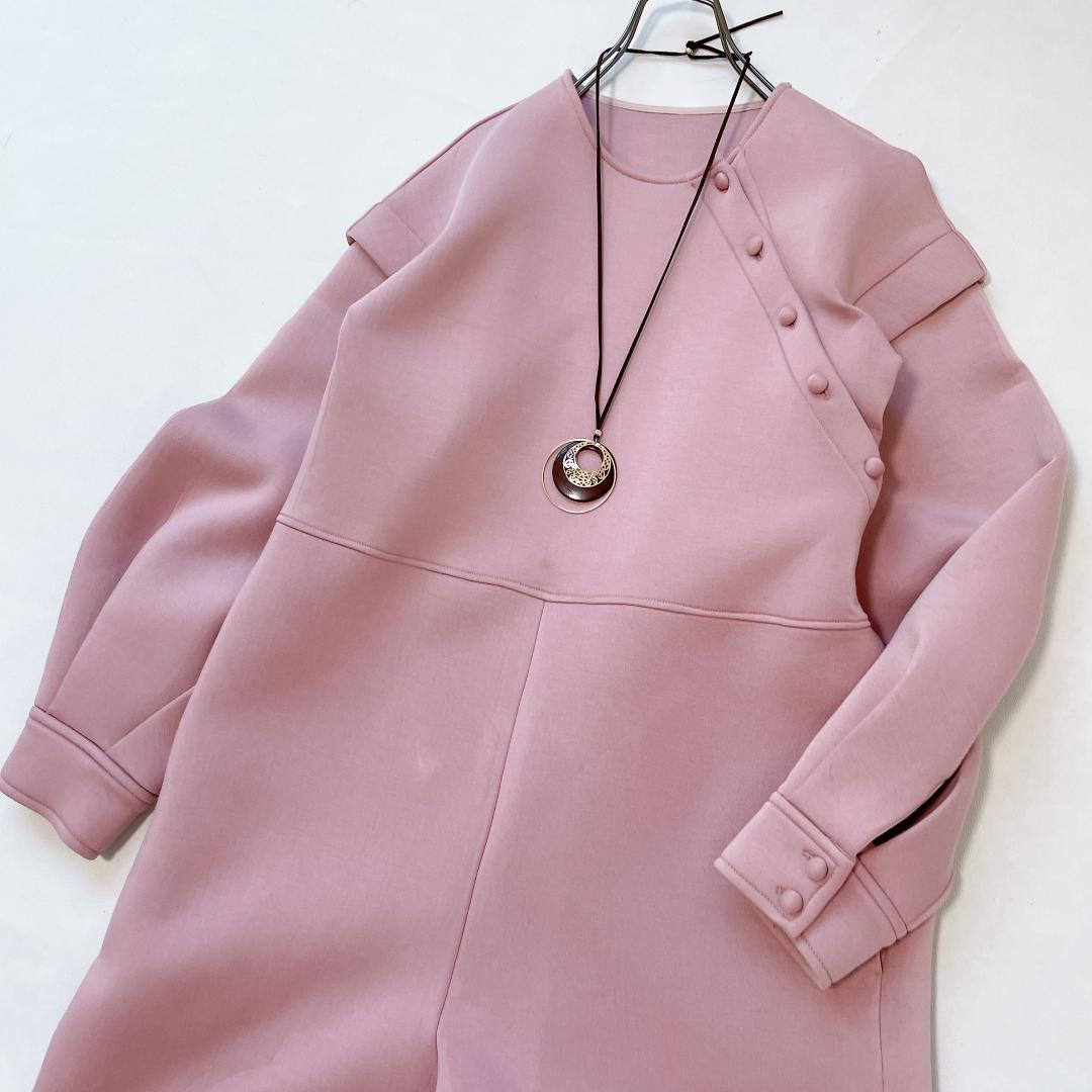 【美品】PERNA/ぺルナ　サロペット　ゆったり 美シルエット 体型カバー