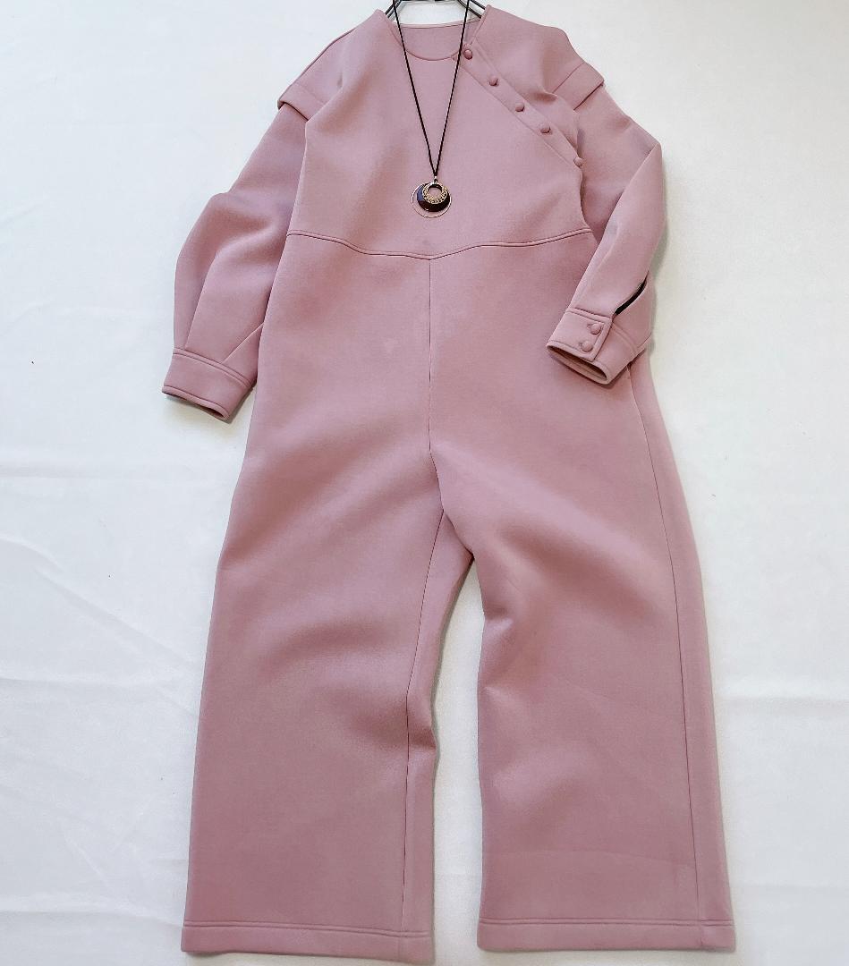 【美品】PERNA/ぺルナ　サロペット　ゆったり 美シルエット 体型カバー