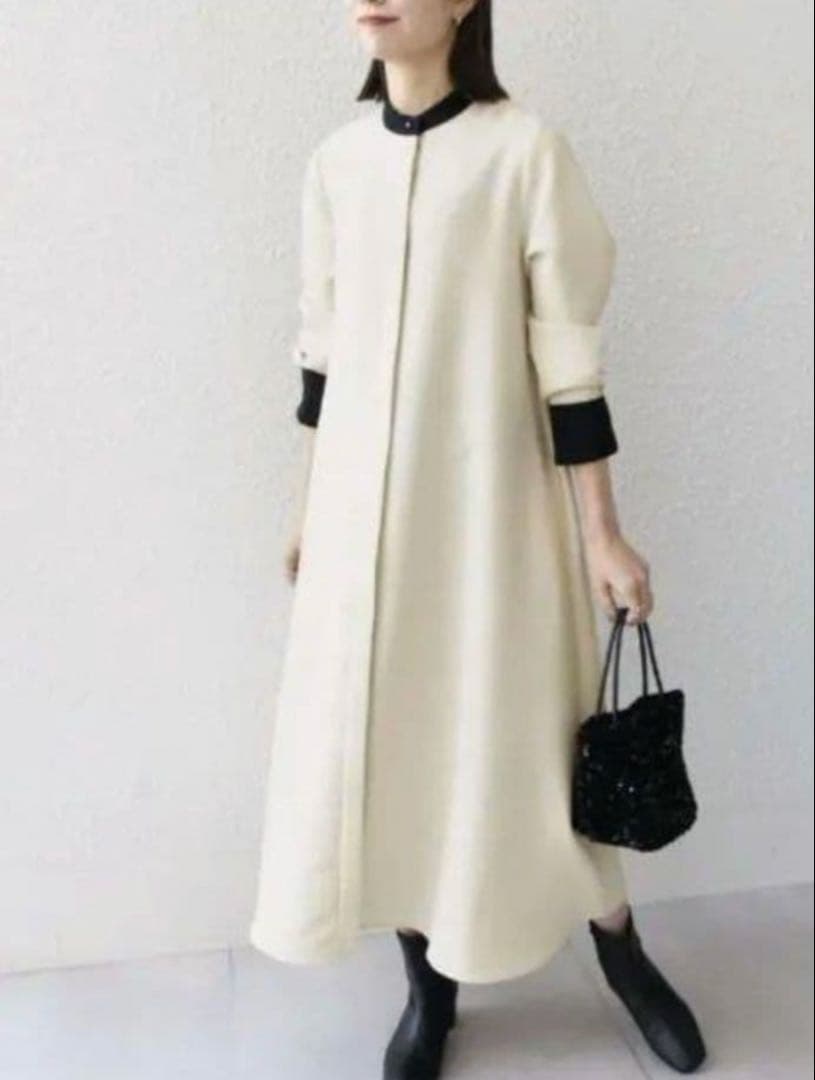 【美品】完売品✨️シップス エニィ ダブルクロス Aライン シャツ ワンピース