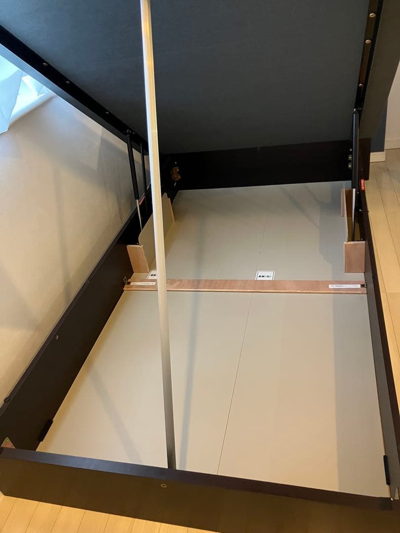 ニトリ／セミダブルベッドフレーム(OPグランCタテ 浅型/DBR)