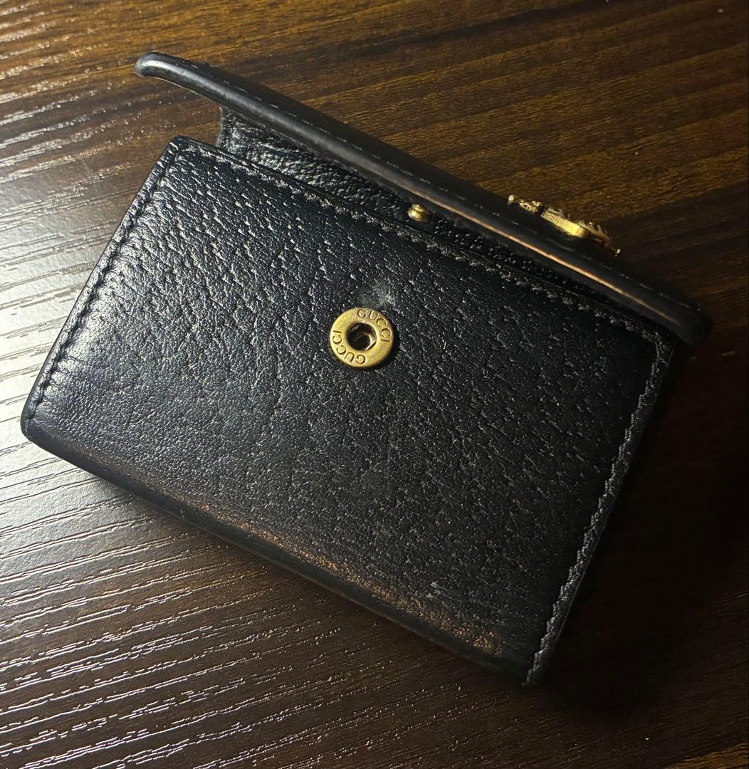 美品 希少 GUCCI グッチ 黒 レザー 6連 キーケース 蜂モチーフ BEE