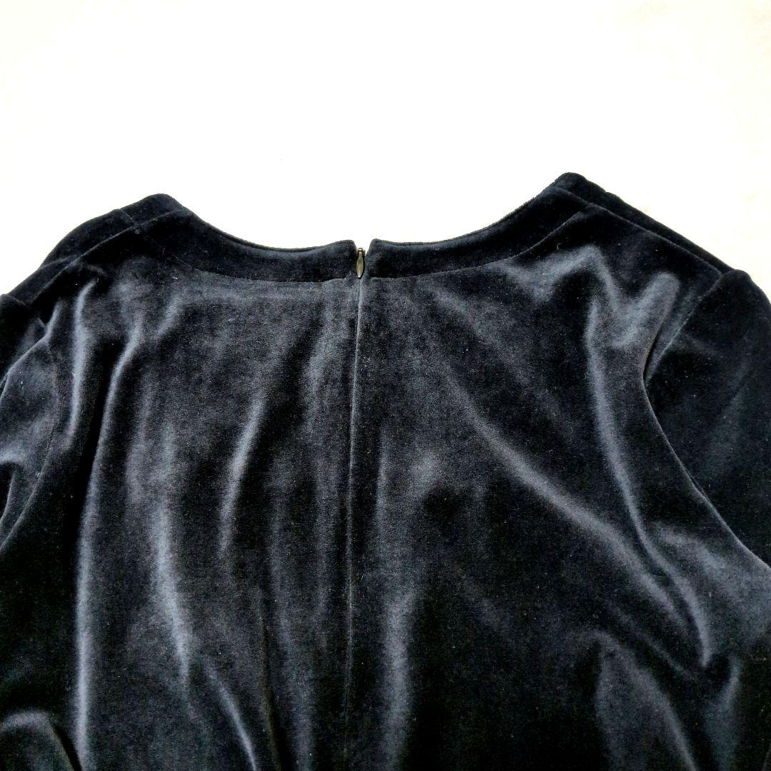 Emily Temple✨️ベロア黒レースワンピ 上品クラシカ ル 大人可愛い♡