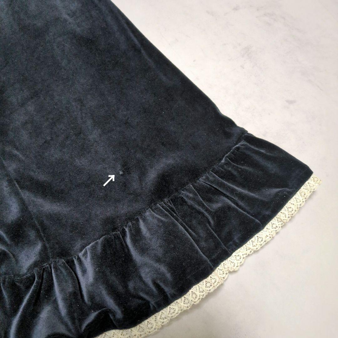 Emily Temple✨️ベロア黒レースワンピ 上品クラシカ ル 大人可愛い♡