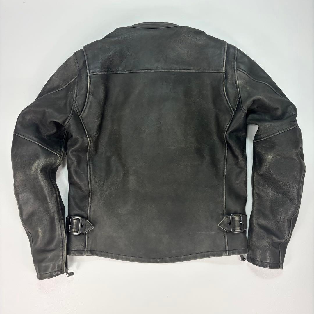 コミネ(KOMINE)バイク用 シングルライダースレザー 本革 牛革 XL