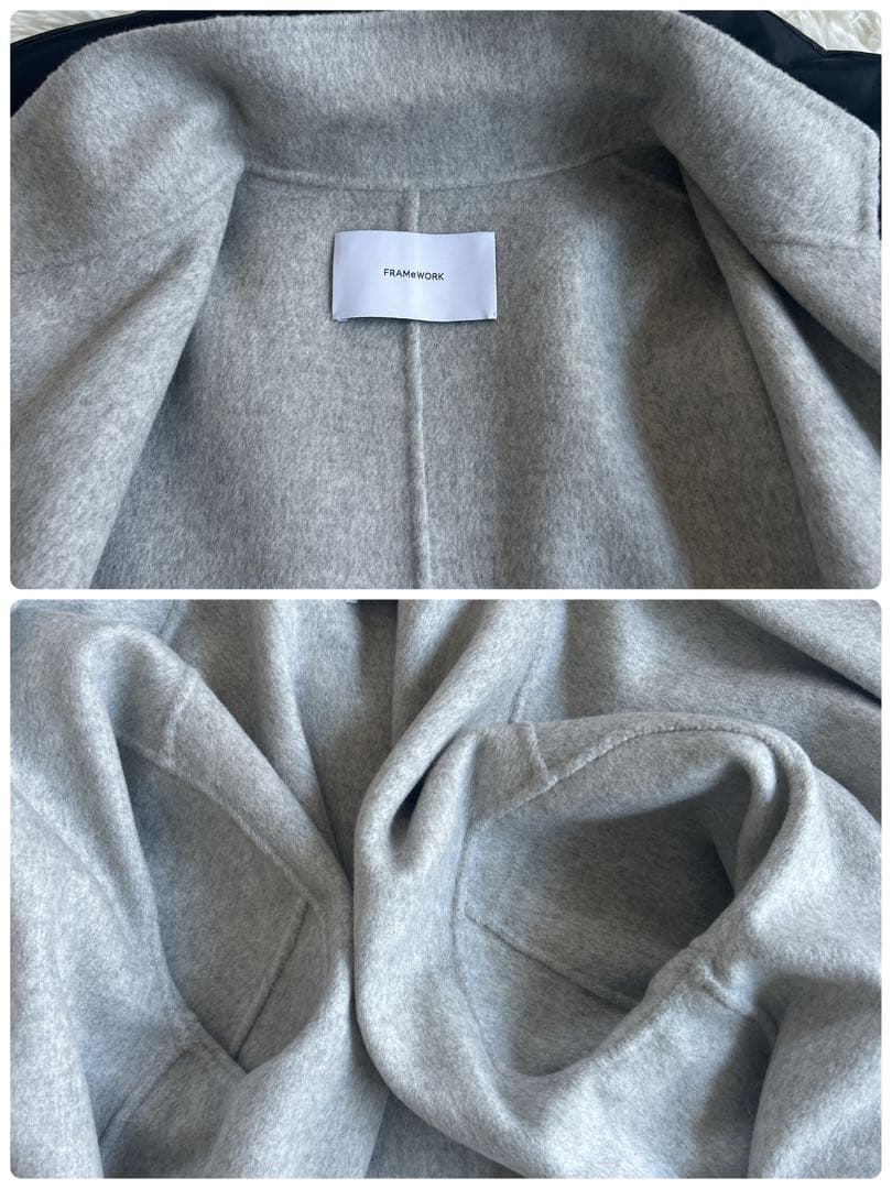 美品✨人気色 フレームワーク リバーショートコート ダブルファイス 近年