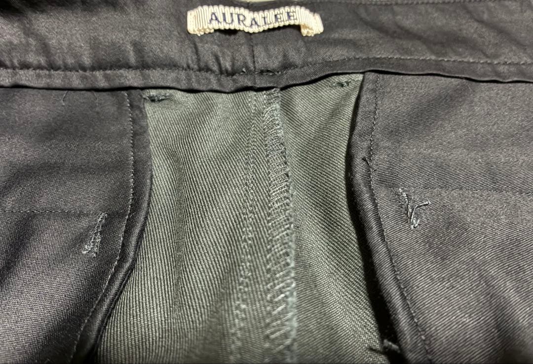 AURALEE WIDE PANTS ワイドチノパンツ ダークグリーン サイズ3