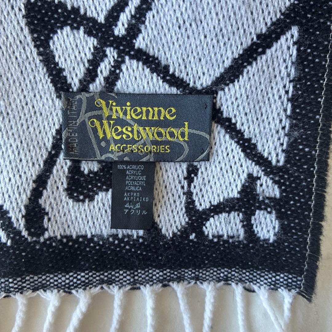 vivienne westwood オーブ柄マフラー　廃盤　イタリア製