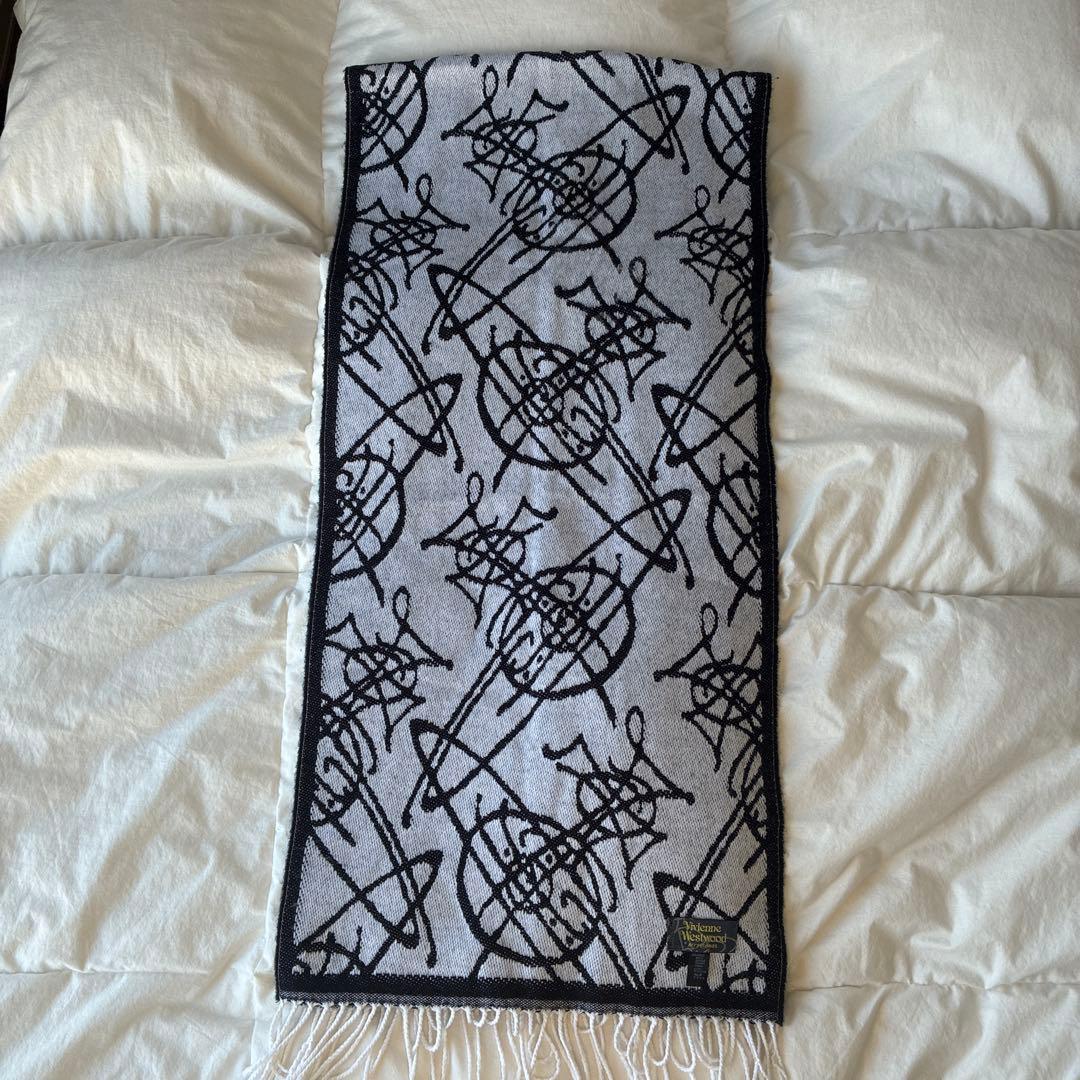 vivienne westwood オーブ柄マフラー　廃盤　イタリア製