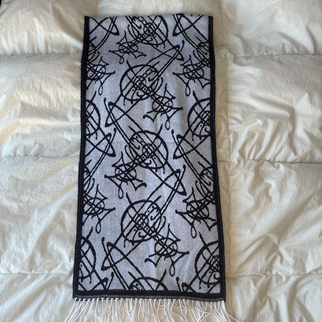 vivienne westwood オーブ柄マフラー　廃盤　イタリア製