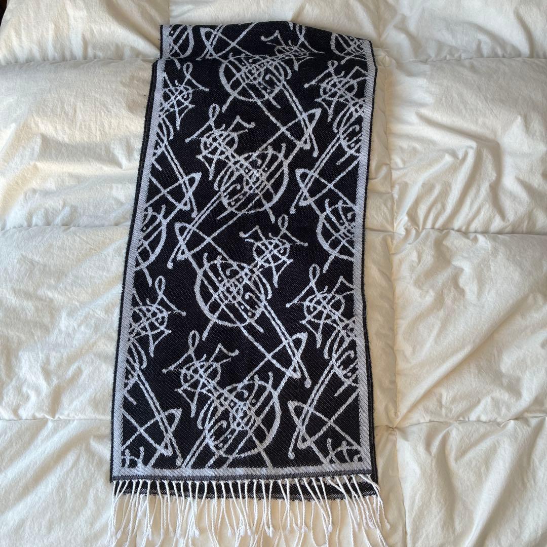 vivienne westwood オーブ柄マフラー　廃盤　イタリア製