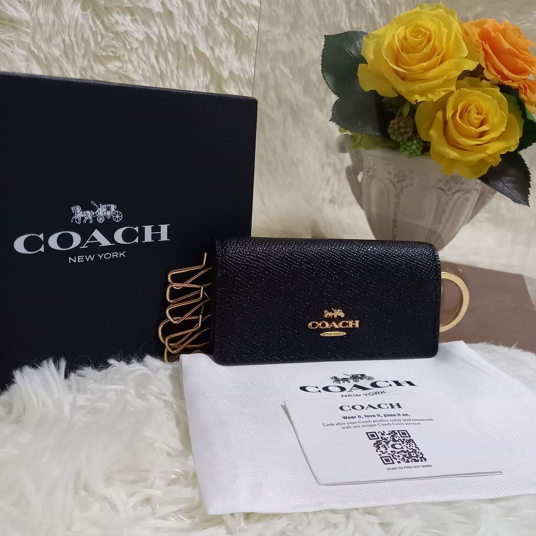 専用✨未使用級✨ コーチ 6連キーケース キーリング付き ブラック