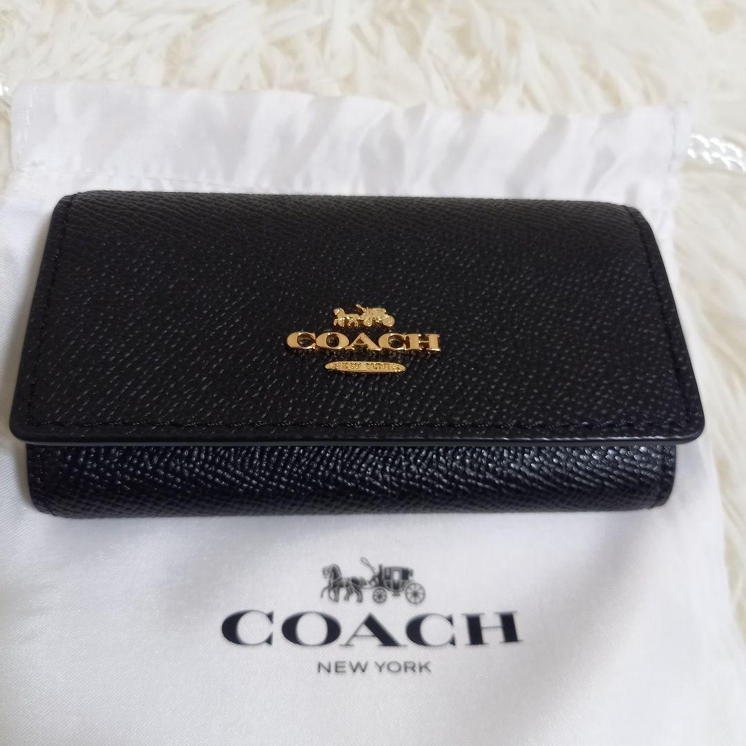 専用✨未使用級✨ コーチ 6連キーケース キーリング付き ブラック